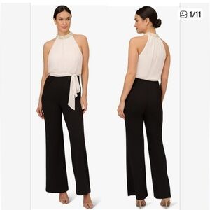 NWT Adrianna Papell Crepe Jumpsuit